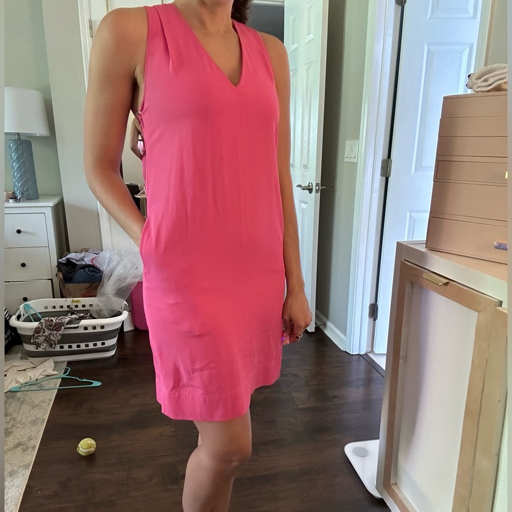 Hot pink racer back dress